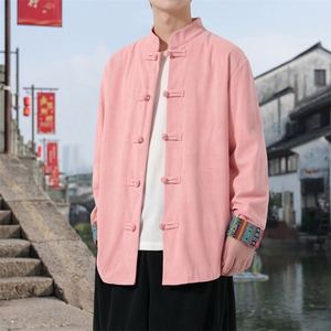 男士衬衫外套灯芯绒夹克盘扣立领风 XZ1512-2512-P55图片