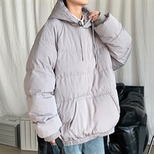 2021新冬季港风短句大码男连帽保暖加面包服衣学生M8011-P85图片