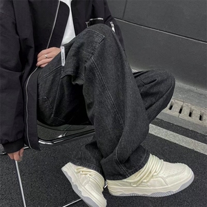美式复古牛仔裤男高街宽松直筒裤休闲裤子 1001-1-NK6119-P36图片