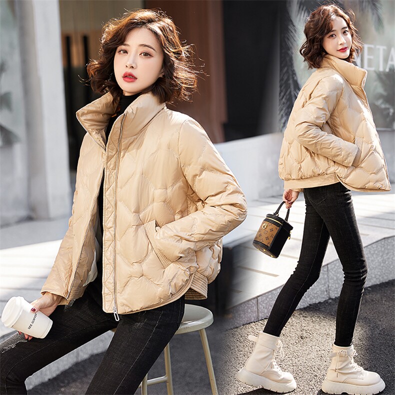 新款羽绒服女2021新款小个子短款高端时尚白鸭绒，女装羽绒服，笃写