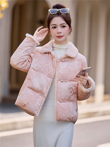 现货.新中式提花羽绒服2025年冬季新款高级感优雅时尚气质外套图片