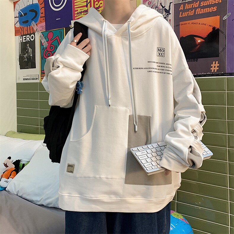 7XL-M港风连帽卫衣男2023春季新款休闲长袖上衣加肥加大码控价98，男装卫衣，钱塘717(原712)