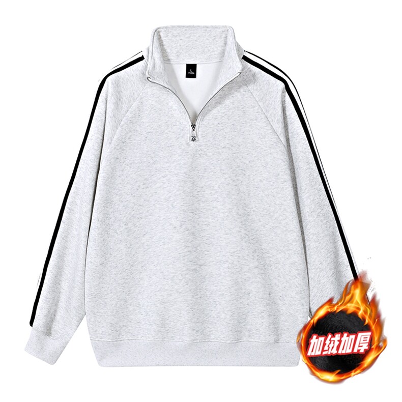 加绒奥粒绒重磅500克足POLO领拉链圆领卫衣外套RH143JR-P55,男装Polo衫,星座610B-1