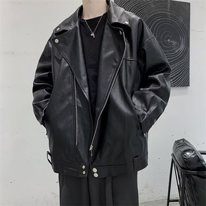 2026新款韩版情侣装机车皮衣外套宽松皮夹克上衣Y1012-P69网络图