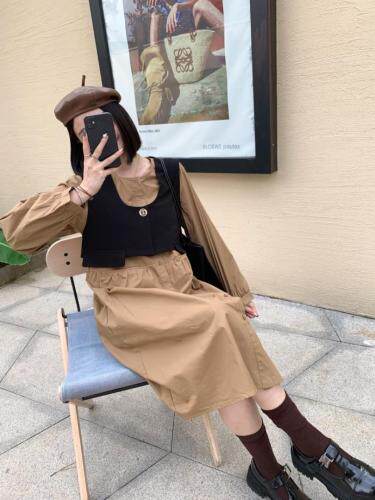 早秋款韩系马甲裙，女装马夹，爱娜.悦儿