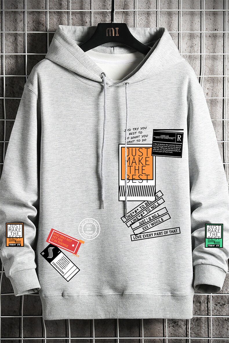WY2121-P40加绒P45纯连帽卫衣男大码运动帽衫宽松薄外套,男装卫衣,电商A040A