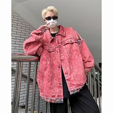 牛仔外套男女韩版潮流拼接高街帅百搭2025春季ins外套W5878X-P75，男装工装外套，星座412-3