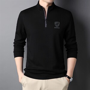 D77222钱塘2020-2常年款男士立领半拉链休闲卫衣精品P80图片