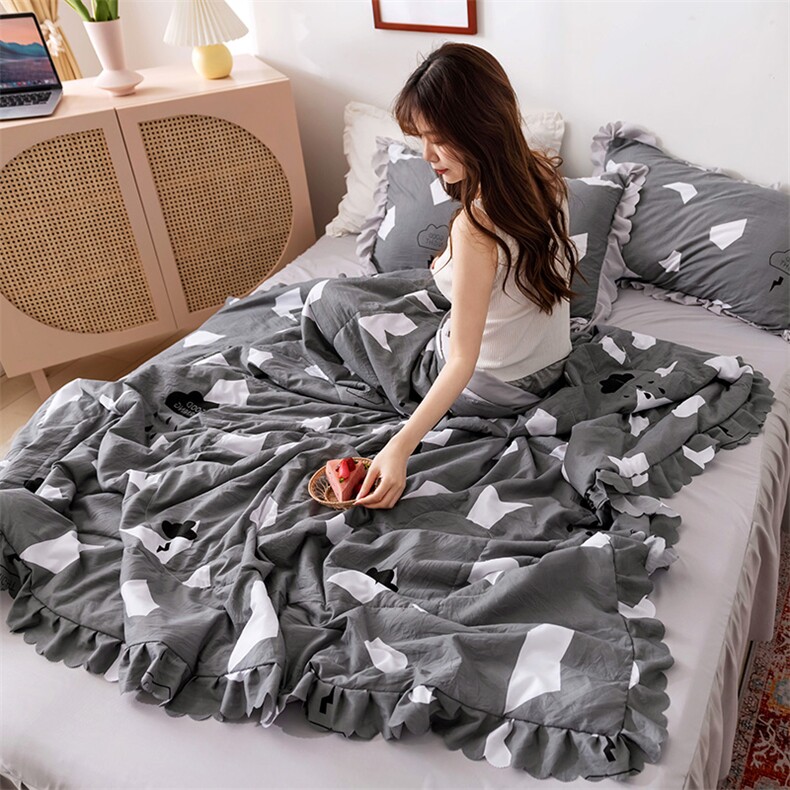 新款水洗棉夏被，床品套件，一起卖家纺