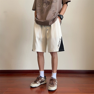 华夫格菠萝格直播抖音品质男五分中裤运动短裤 227-2*D20*P35控58图片
