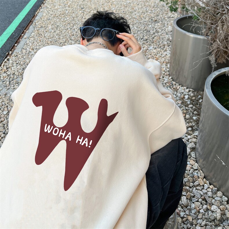 ！圆领卫衣港风长袖T恤男外套男WY126-P28,男装卫衣,电商B367