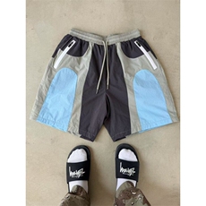 美式拼接五分沙滩短裤DK0394-P35，男装牛仔裤，星座313A(原308A-2)