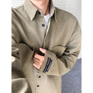 美式复古流苏外套男春秋潮宽松高街痞帅设计感工装夹克ZJ466-P74图片