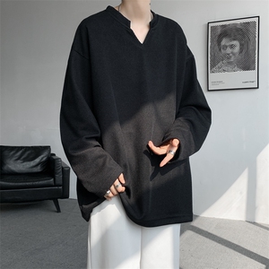 8XL-M长袖打底衫T恤V领针织体恤麦穗条卫衣加肥加大码TX3102特P35图片