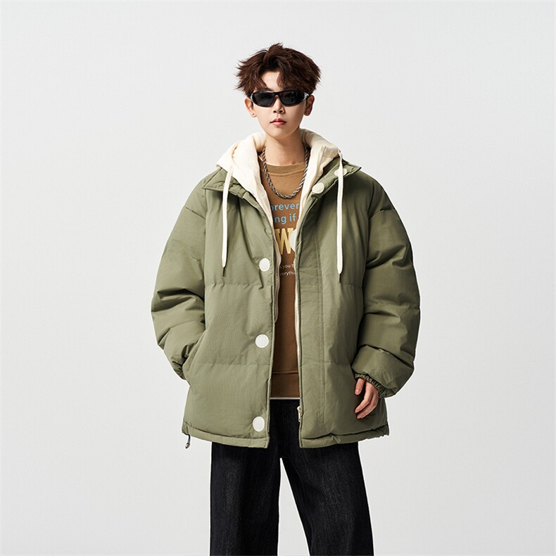 有长图冬季复古假两件羽绒棉衣服男宽松连帽棉袄外套MF00827/P100,男装棉衣,电商B316