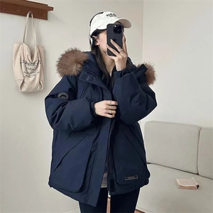 【升级款】派克服工装羽绒棉服oversize面包服外套Y902-P110网图图片