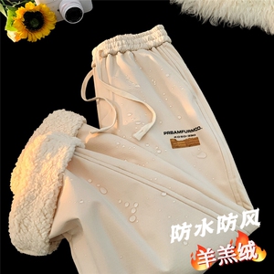 现货1万件冬季羊羔绒加绒保暖三防休闲裤男715-6BX27(控78)图片