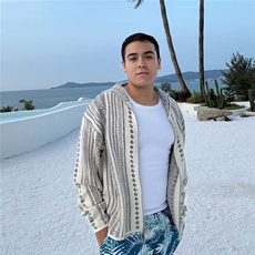 M625-P73复古小众设计感双拉链针织衫毛衣男女cleanfit连帽，男装针织衫/毛衣，电商B323A