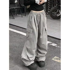 潮春秋宽松型松紧腰休闲长裤抽绳阔腿裤中低腰KA609，男装休闲裤，星座1116A（原606A-3）