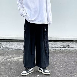 工装裤2023新款男装春季港风情侣休闲裤男宽松直筒裤K0351-P35图片