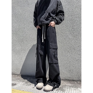 工装休闲裤男士韩版潮流大口袋帅气百搭2024秋冬ins长裤K5764-P43图片