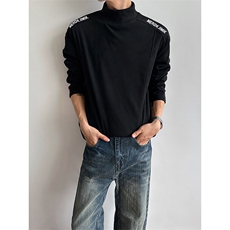 德绒印花打底衫宽松慵懒风半高领卫衣男女DT53083-TP1939，男装T恤，电商A102