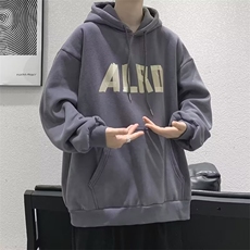 春秋潮牌ins宽松上衣高街oversize设计感圆领卫衣男W5044-P26，男装卫衣，星座512-2