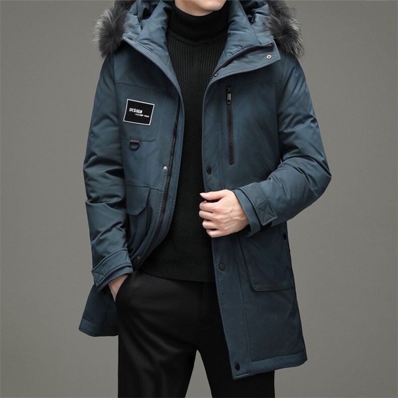 2023冬季新款可拆卸貉子毛领羽绒服男外套羽绒服MYYL21905-P380,男装羽绒服,电商B212（原钱塘6029）
