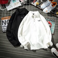 CS04秋季男士宽松日系大码休闲潮牌衬衫百搭男长袖衬衣，男装衬衫，电商B369（原A024）