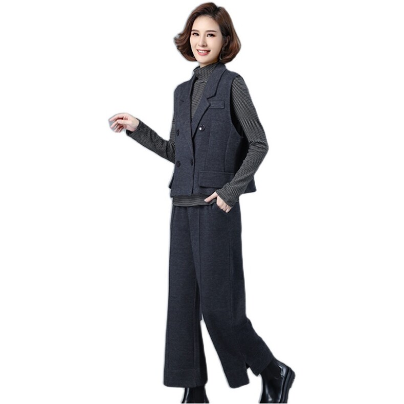 2021秋冬外套三件套休闲加绒284款,女装套装/套裙,秋牧寒烟