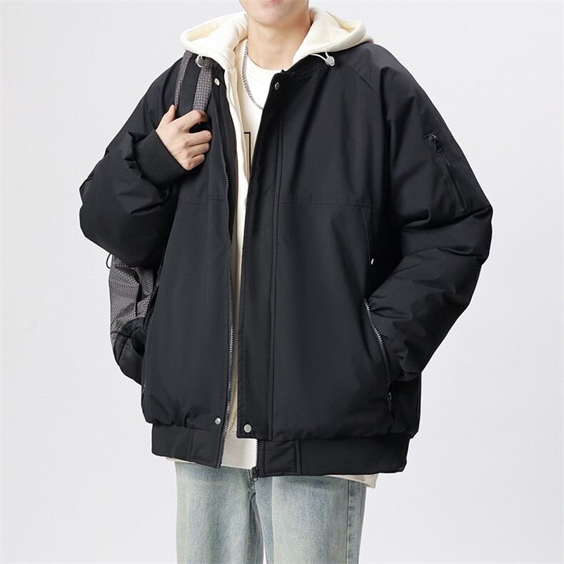 无影墙美式假两件棉服外套男2026秋冬宽松棉衣夹克A436-2583-P95,男装夹克,电商A436