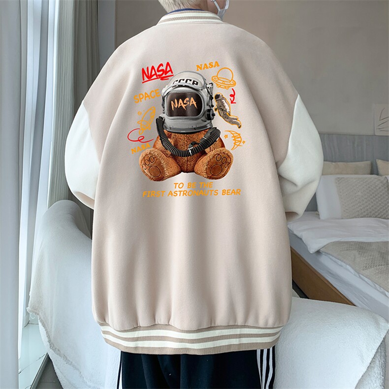 摇粒绒棒球服男大码开衫卫衣男夹克BF86281-P65,男装夹克,电商A040
