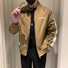 2025新款棒球服外套男春季立领条纹夹克上衣A313-1-901-P105，男装夹克，电商A313-1