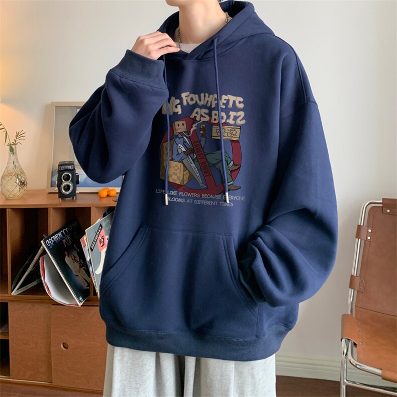 ！连帽圆领卫衣男装港风帽衫男 LM154-P35图片