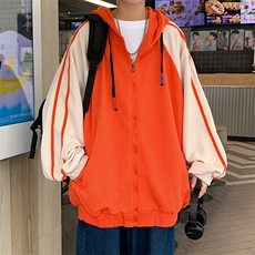 开衫卫衣男连帽春秋潮牌宽松运动夹克高级感情侣外套W1626-P45，男装夹克，星座512-4