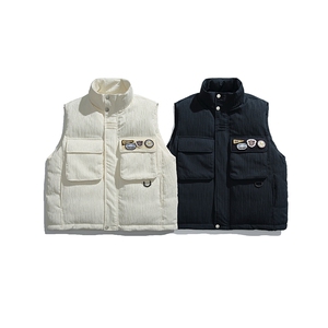 2025冬季新款男日系潮牌立领白鸭绒羽绒服加厚马甲棉衣YR70-F199图片
