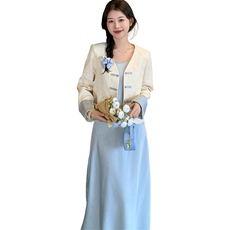 【现货爆】早秋新中式风西装吊带裙两件套2C081-8063P170K238，女装套装/套裙，2C081