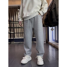 KZ15-P55加绒厚款直筒卫裤男秋冬款2025新款重磅软弹针织青少年，男装休闲裤，星座215-1