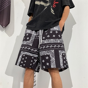 现货 五分短裤男士腰果美式夏季潮牌男款休闲中裤A432-DK918-P28图片