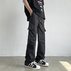 2024夏季新款冲锋裤工装裤子宽松直筒微喇伞兵裤现货K7834-P34，男装工装外套，星座512-3