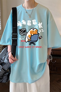 华夫格t恤男短袖男大码五分袖 HT73447-P22图片