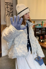 有货【新款】24冬季碎花韩版羽绒服667-P240-K328，女装短外套，2C317