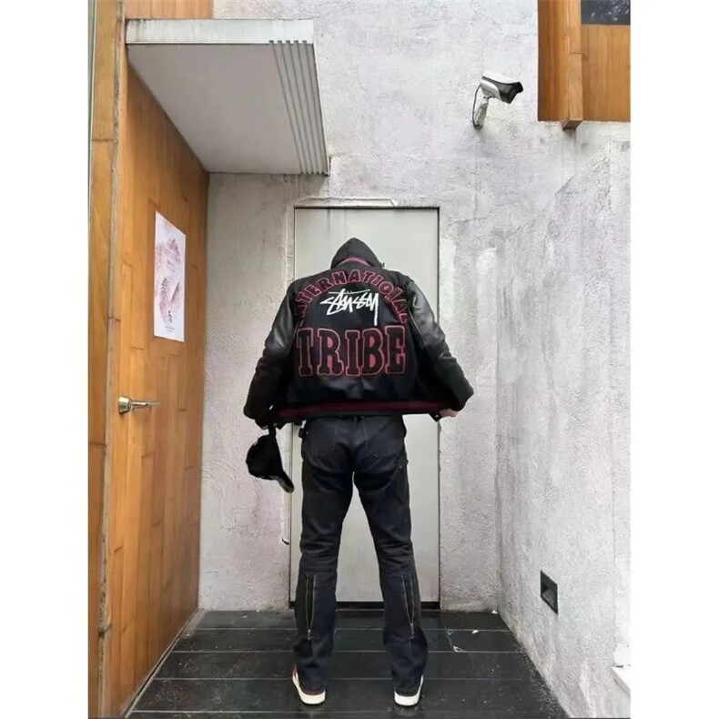 潮牌高街字母ins外套男女春秋高级感痞帅夹克美式复古拼接棒球服,男装夹克,星座506A