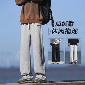 垂感直筒裤子男款阔腿百搭运休闲裤WK83-1常规特批28加绒特批33图片