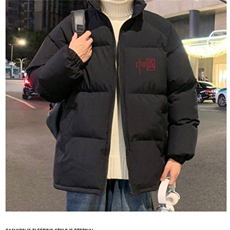 冬季新款男士加厚棉服男潮牌简约情侣保暖百搭面包服棉衣，男装棉衣，星座1013-1