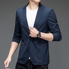 高档时尚气质轻便西装春秋简约亚麻休闲男士休闲西服ZL09626-P170，男装西服，星座1105-3