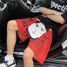 夏季新款个性潮牌五分裤男速干创意搞怪短裤现货K8047-P22，男装牛仔裤，星座512-3