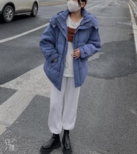 韩版收腰羽绒服，女装羽绒服，玩美