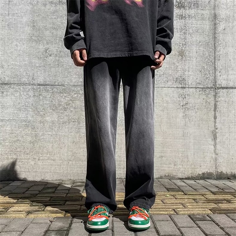 牛仔裤男秋季潮大码休闲裤子高街NK639P40,男装牛仔裤,星座1116-2