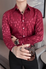 秋季新款男士长袖衬衣2025型男店主风男衬衫301A-1/CS456/P55，男装衬衫，星座301A-1